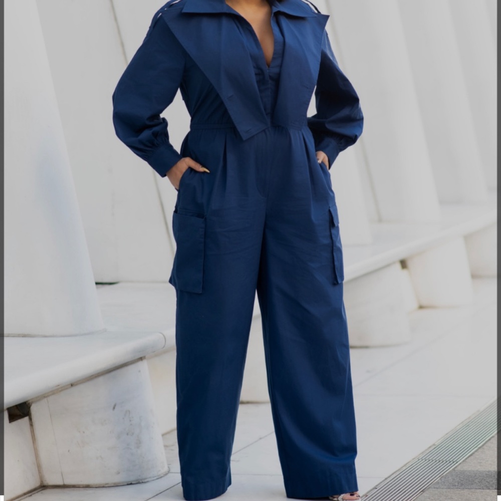 Navy Pants Jumpsuit